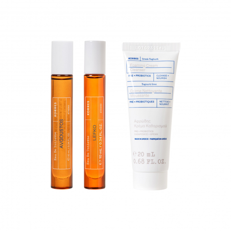 KORRES 白色無花果淡香水＆清晨告白淡香水滾珠2入組10ml×2 / 990元。（圖／品牌提供）