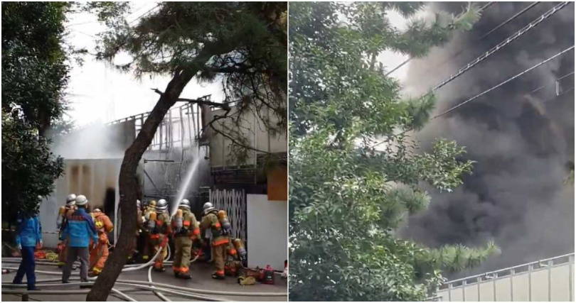 京王「井之頭線」吉祥寺站與井之頭公園站之間沿線發生火災。（合成圖／翻攝自X平台／@aomidoriru、@HisashiKuryu）