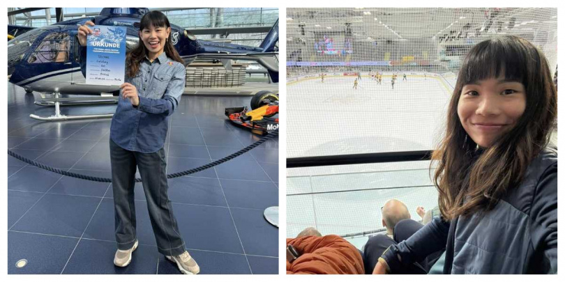 戴資穎在奧地利體驗直升機高空跳傘,完成個人夢想清單。(圖/翻攝自臉書,戴資穎)