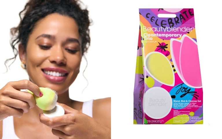 圖說：Beautyblender 原創美妝蛋-節慶無瑕美肌三件組（內含原創美妝蛋、吸油粉撲×2、清潔皂）／1,090元。（圖／品牌提供）