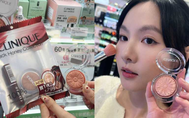 倩碧在康是美獨賣的優惠組合已造成粉絲搶購風潮。（圖／廖怡婷 攝）