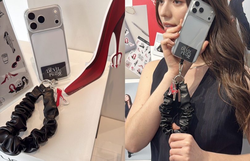 圖說：組合1:shu uemura超持久輕粉底+超快充亮顏乳+酒粕活酵淨亮潔顏油50ml+超快充亮顏乳10ml+電影限定款植村秀手機掛飾貼紙組 / 3,123元。組合2:shu uemura山茶花潔顏油450ml+柚子潔顏油50ml+山茶花潔顏乳10ml+電影限定款植村秀手機掛飾貼紙組 / 3,582元。（圖／品牌提供、tingting攝）