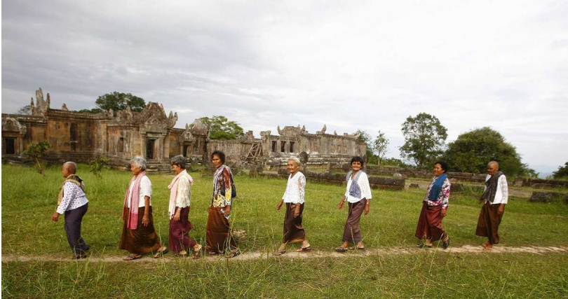 千年歷史的柏威夏寺，如今在戰火中搖搖欲墜，國際呼籲緊急行動保護文化遺產。（圖／達志／美聯社）