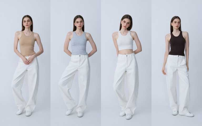 aeom全新升級bratop系列以Tencel天絲與膠原蛋白紗線打造短版和長版的，預計11月正式開賣。（圖／品牌提供）