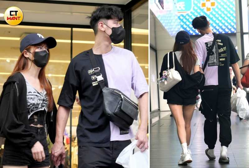 待了14小時，小倆口換了一身衣服又開車前往台北市東區，去完服飾店一下牽手一下勾手十分親密。（圖／本刊攝影組）