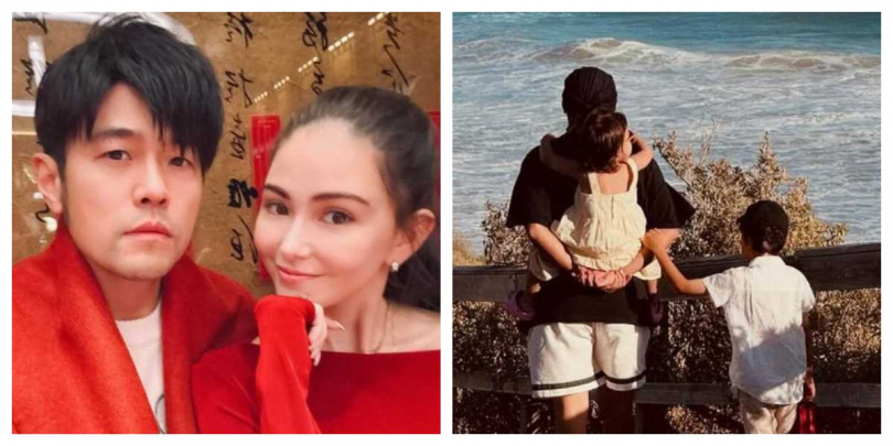 周杰倫曬背女兒看海照。（圖／翻攝自周杰倫IG）&nbsp;&nbsp;