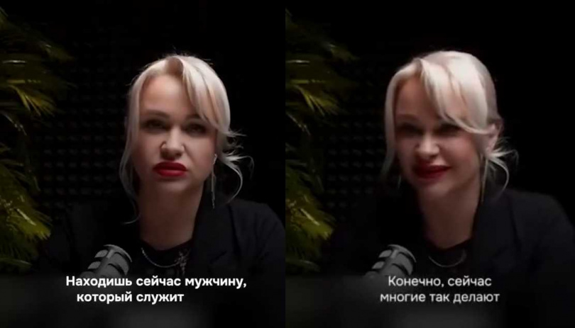 俄羅斯女律師間房地產經紀人奧洛娃（Marina Orlova）上節目揭露現在社會歪風，不少女性會找軍人閃婚，等丈夫戰死後領撫恤金。（圖／翻攝自X）