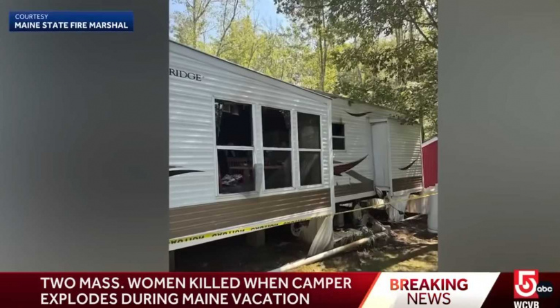 調查人員初步判定,液化石油氣可能外洩並因點燃蠟燭而引爆。(圖/翻攝自WCVB Channel 5 Boston)