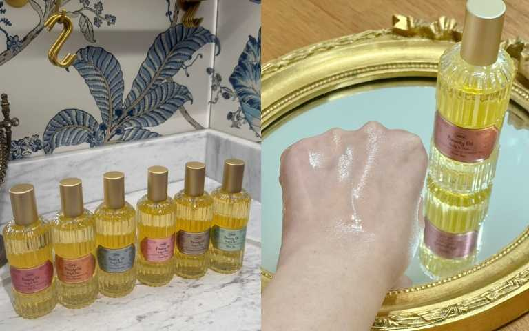 SABON 保濕光萃油 100ml / 1,880元，共有六款香氣可選，讓護膚更添樂趣。（圖／品牌提供）