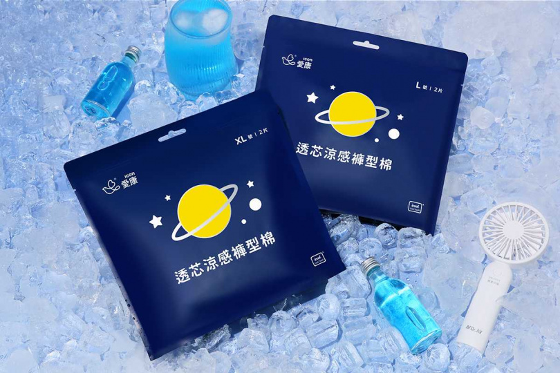 千千推薦愛康透芯涼感褲型棉，有 M、L、XL號。（圖／品牌提供）