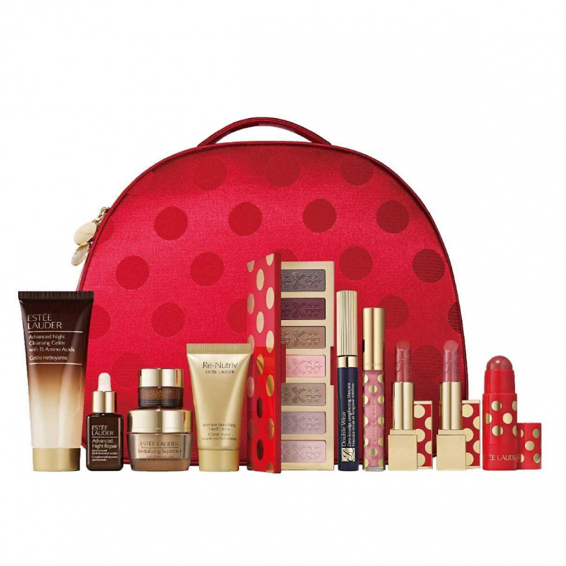 雅詩蘭黛歡慶時刻禮盒更是以特價3,200元、價值17,526元、約18折登場，（圖/品牌提供）