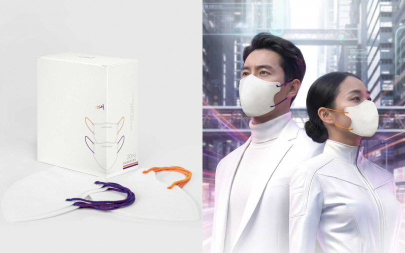 「SIMPLY WHITE 2026 年度限定款」每盒30 片入，內含「賽博靛」與「電感橘」耳繩設計各15 片，3/13起於各大電商與實體通路正式開賣。（圖／品牌提供）