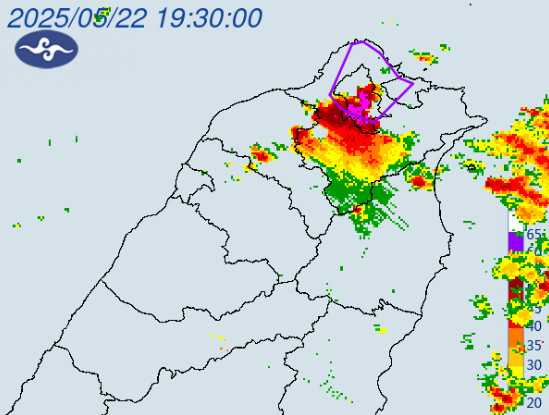 3縣市大雷雨警報。（圖／氣象署）