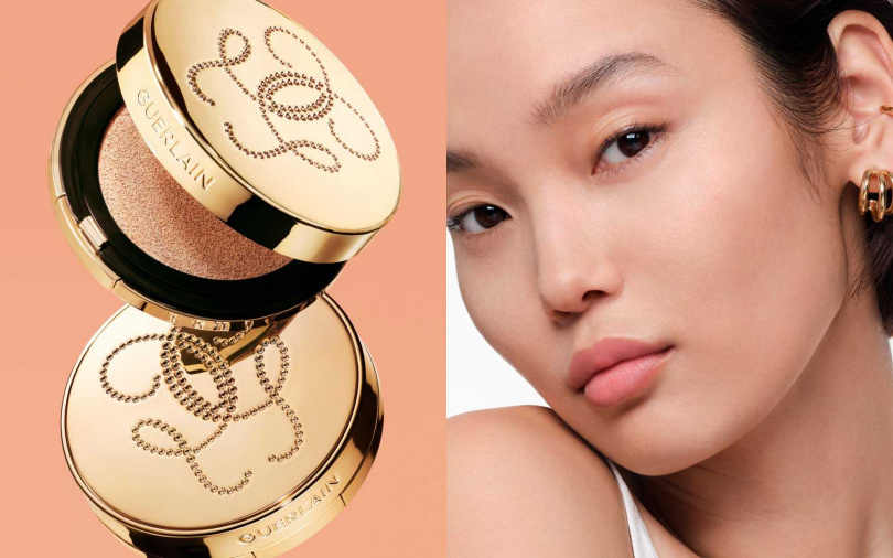 嬌蘭24K純金絲光氣墊粉餅主打霧面光澤妝感，對於皺紋和毛孔都能立即修飾。（圖／品牌提供）