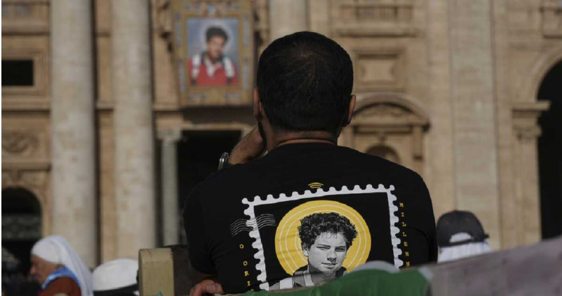 義大利少年阿庫蒂斯獲封為首位「千禧世代」聖人。（圖／達志／美聯社）