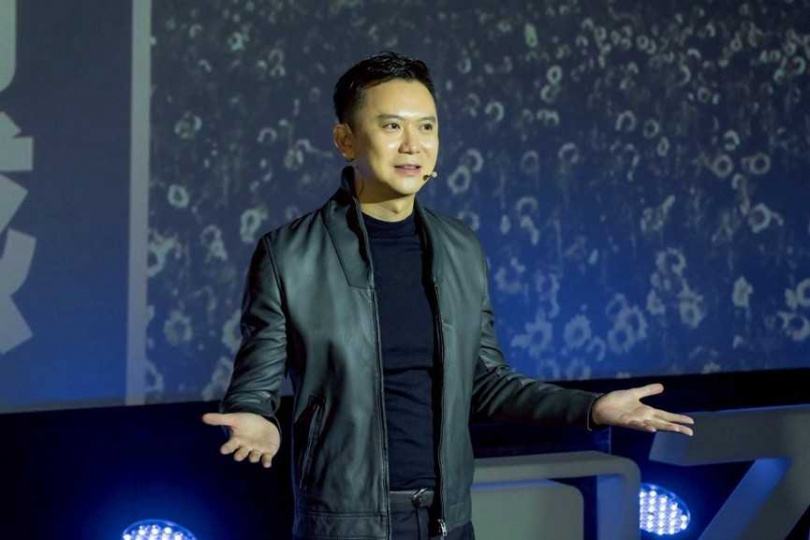 新竹縣竹北市長鄭朝方（圖）侃侃而談3年施政成果與未來本任期內最後1年施政方向。（圖／翻攝自竹北市公所媒體群組）