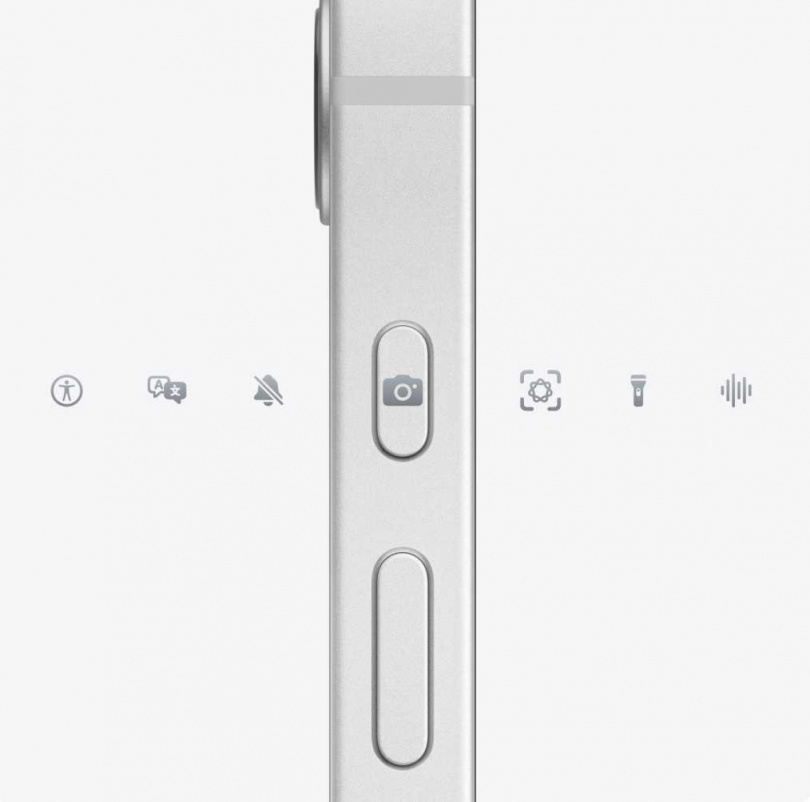iPhone 16e新增動作按鈕。（圖／Apple）