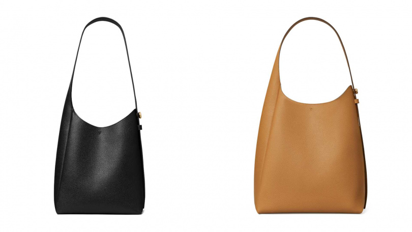 TORY BURCH_ROMY Hobo小號肩背包／15,900元，Hobo 肩背包／21,500元（圖／品牌提供）
