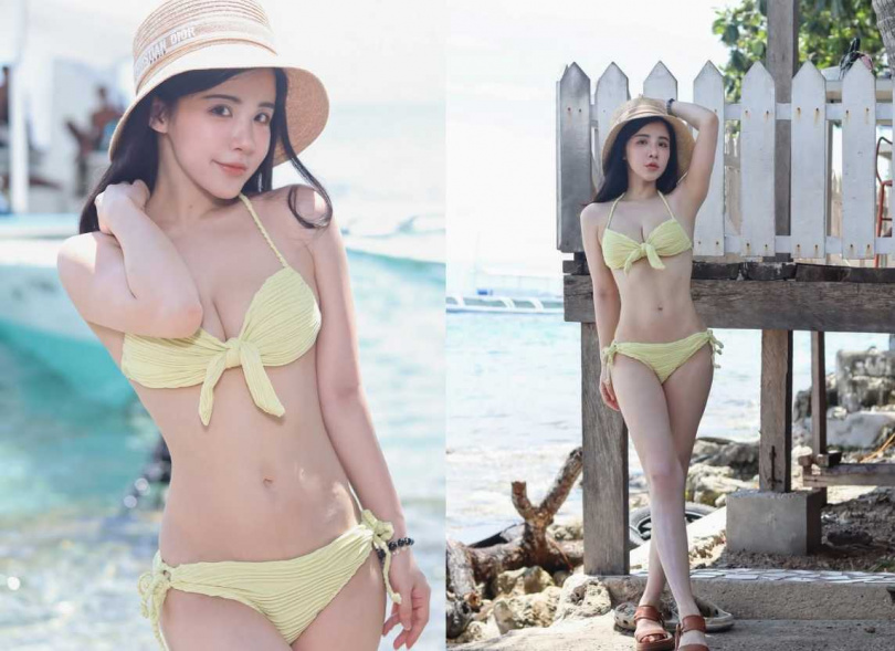 花花近日上傳出國穿上清涼比基尼的辣照，火辣身材全被看光。（圖／翻攝自／Instagram／flora_li_flora）