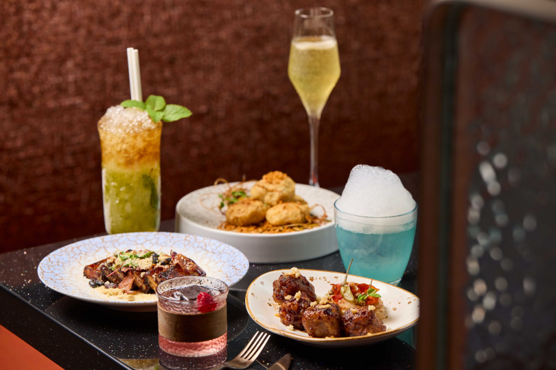 雖說是酒吧，但楊國鼎仍聘請知名廚藝團隊精心打造多道中式下酒菜，「BAR DI」的餐食精采程度不輸給調酒。（圖／大直英迪格提供）