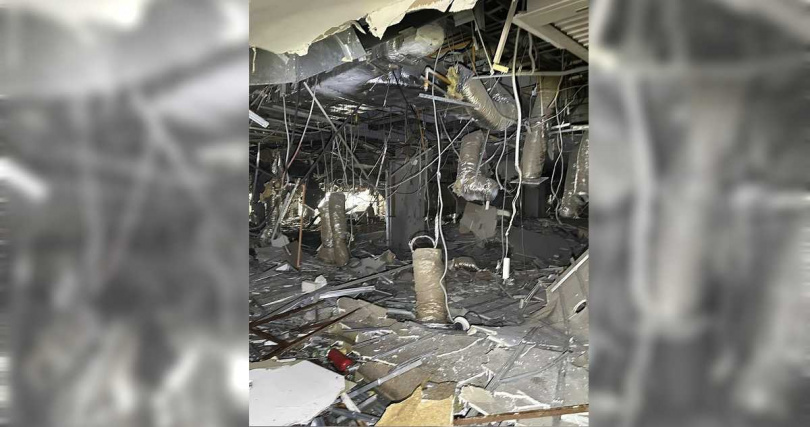 台中新光三越爆炸內部照片。(圖/記者爆料網臉書)