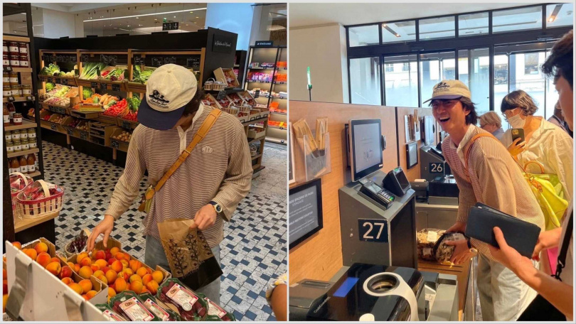 挑選水果也超認真！孔劉低調現身法國超市被捕捉。（圖／取自gongyoo_official ig）
