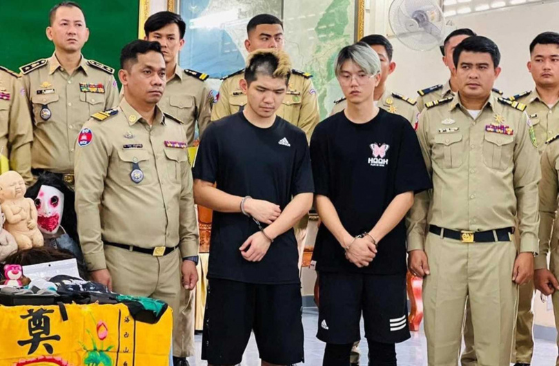 網紅「晚安小雞」(前排左2)自柬埔寨監牢出獄後將何去何從?各界關注。(圖/報系資料照)