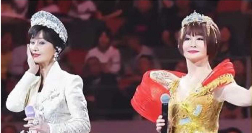 潘迎紫於成都演出重現武則天造型,喚起回憶。(圖/翻攝自微博)