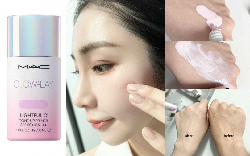 如果妳的膚色偏暗沉,推薦可選擇#薰衣草色,能有效校正黃感,讓整體妝容更清透亮白,達到Karina同款「冷白皮」效果!(圖/吳雅鈴攝、品牌提供)