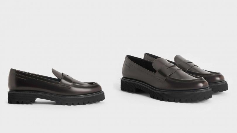 CHARLES & KEITH Kaiya 亮面樂福鞋 -深咖啡／1,990元（圖／品牌提供）