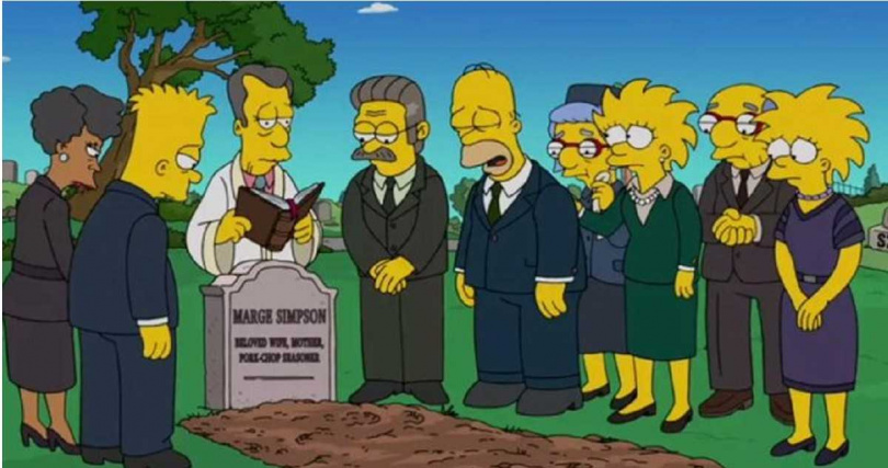 美枝在第36季快閃未來劇情中去世，並在天堂與林哥史達爾再婚。（圖／翻攝自X）