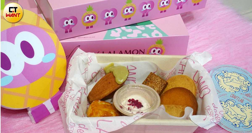 desert LAND「餅乾沾醬甜點」季節限定組合可以吃到虎紋酥餅、法式沙布列餅乾等，目前搭配香緹鮮奶油，亦可加價換成摩卡、開心果等沾醬。（260元起，圖／魏妤靜攝）