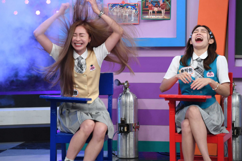 張棋惠自亂節奏慘遭噴乾冰。（圖／華視提供）