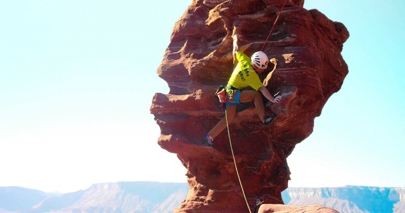 小林幸一郎盲攀漁夫塔「看見」最美景緻 。（圖／海鵬提供）
