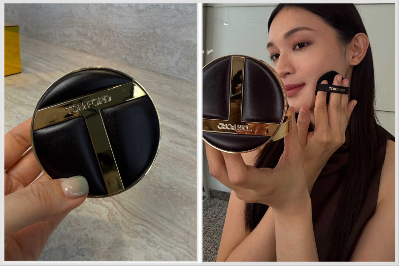 TOM FORD 立體光影水光氣墊粉餅 SPF50/PA+++ / 3,000元、氣墊蕊 / 2,100元。（圖/黃筱婷攝）