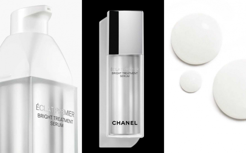 香奈兒初生光采淨亮精萃30ml/6,100元 使用時別忘了同時以雙手按摩臉部,幫助促進微循環,加乘釋放精華煥亮功效。(圖/品牌提供)