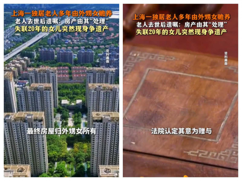 法院認定,老翁遺囑中「處理」一詞,結合立遺囑影片及語意判斷,應屬贈與意思表示。