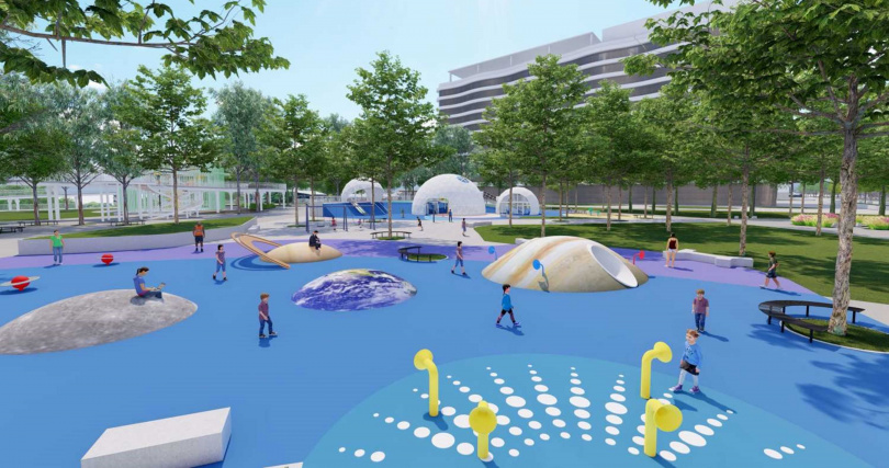 公園星際探索區模擬圖。（圖片提供／新竹市政府）