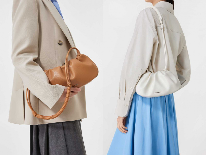 CHARLES & KEITH Lorelai 抓皺肩背包/1,990元(圖/品牌提供)