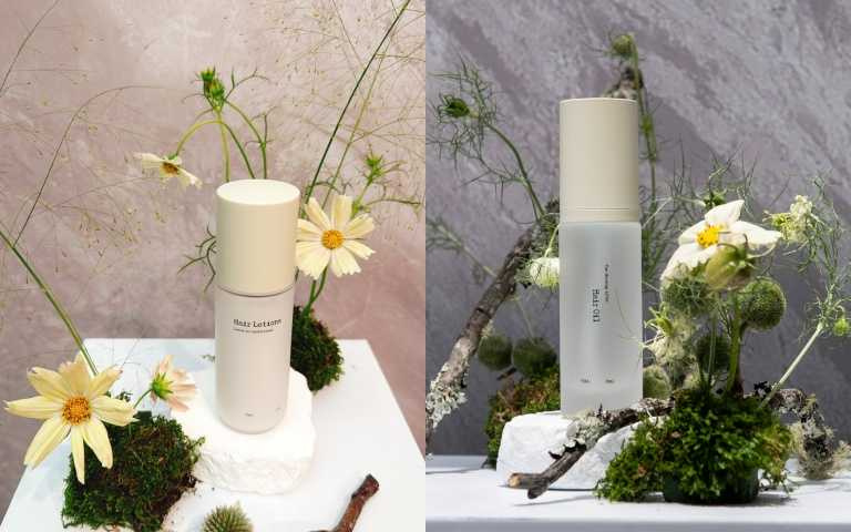 輕盈免沖洗型，提升保水度與光澤感，木質玫瑰調香氣療癒感滿分。THE MORNING AFTER 荒杉木瞬澤精華乳 100ml / 1,280元。含鎖水油分，熱塑造型前後皆可使用，幫助閉合毛鱗片、撫平毛躁，打造柔順亮澤。THE MORNING AFTER 荒杉木瞬澤髮油 30ml / 1,280元（圖／品牌提供、黃筱婷攝）