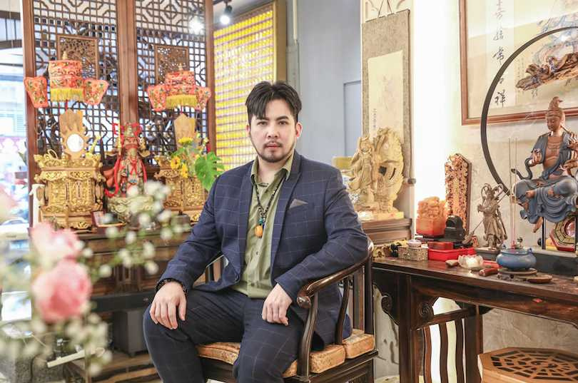 擅長通靈前世今生的阿谷老師指出，羅志祥今生是「女轉男」來還債。（圖／秦芸殿提供）