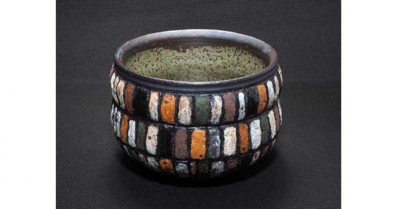 游正民創作的岩礦水方。（圖╱吳德亮攝）