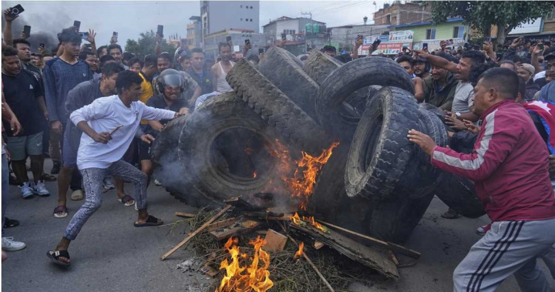 尼泊爾近日爆發數十年來最嚴重的政治動盪。(圖/達志/美聯社)