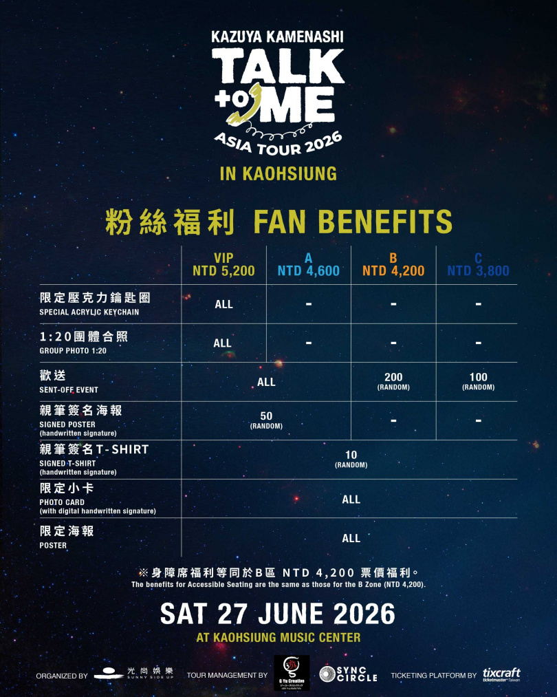 龜梨和也祭出多項福利寵粉。(圖/光尚娛樂提供)