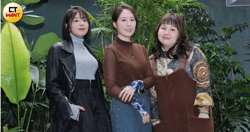 游君萍、蔡亘晏、郭文頤出席《生日快樂》茶敘。(圖/楊澍攝)