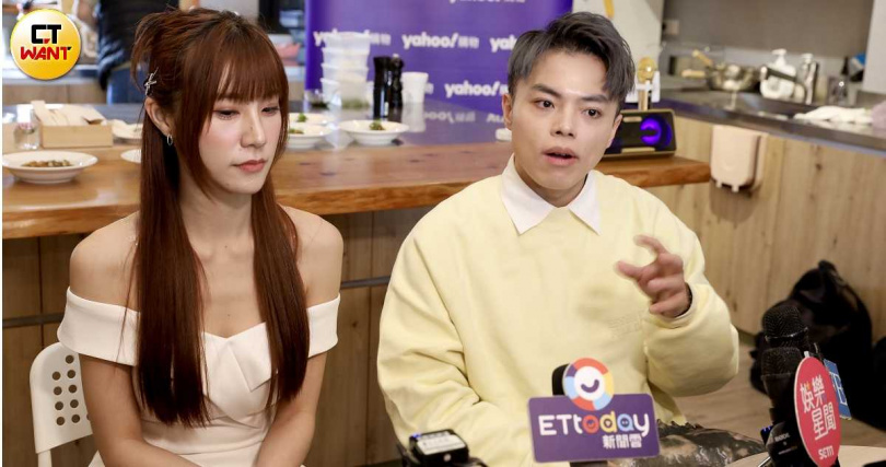 海產透露爸爸已返家休養。而海產自己也在術後不到三天就重回螢光幕上工。（圖／侯世駿攝）