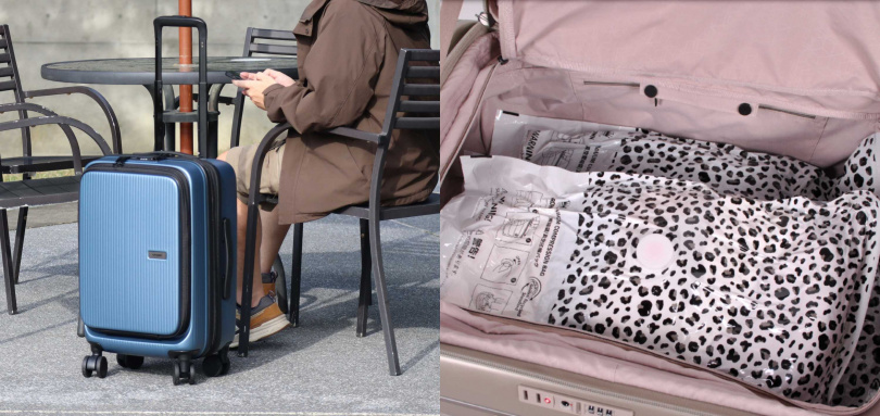 CROWN DOPPIO雙前開箱19.5吋、25吋、29吋/8,580元、9,880元、10,800元,CROWN 壓縮袋-三入款(S*1/M*2)/399元(圖/品牌提供)