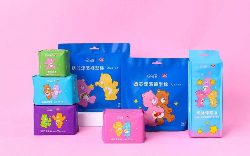 愛康透芯涼感棉Care Bears聯名款（圖／品牌提供）