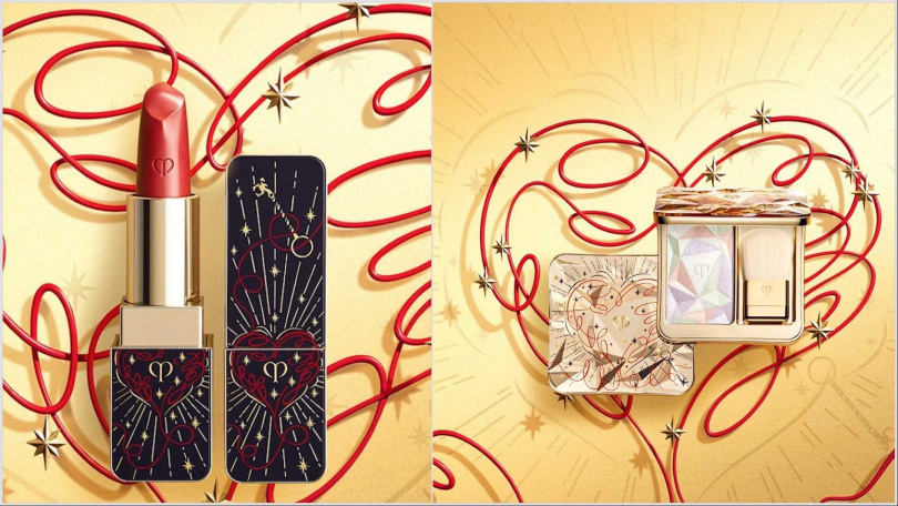 肌膚之鑰無限之愛限量系列奢潤唇膏#5經典山茶花4g/2,100元 肌膚之鑰無限之愛限量系列精質光耀幻妍餅#17，10g/3,100元（圖／品牌提供）