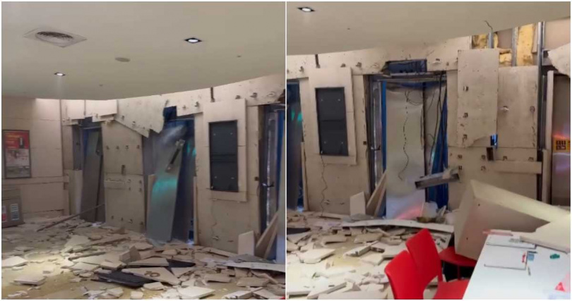 台中新光三越驚傳氣爆，就連館內電梯也被震垮。（圖／翻攝自Threads）